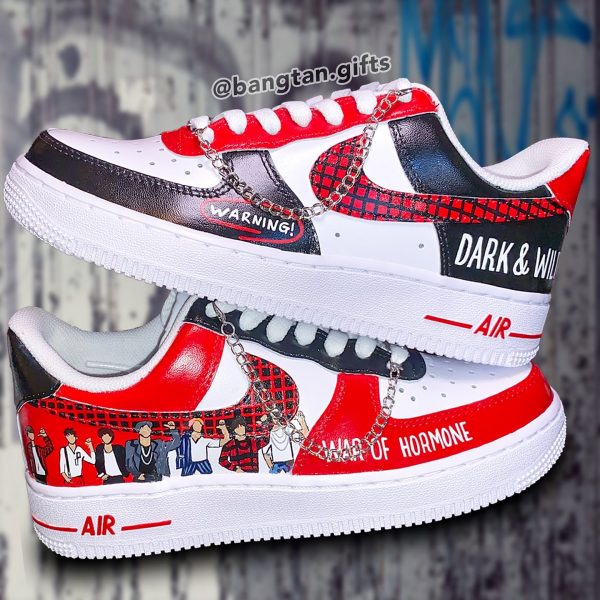 BTS Bangtan Painted Custom Air Force 1