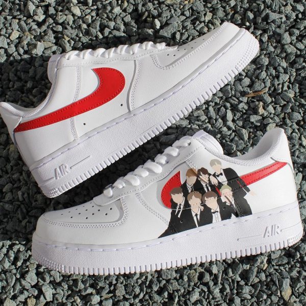 Painted BTS Group Custom Air Force 1