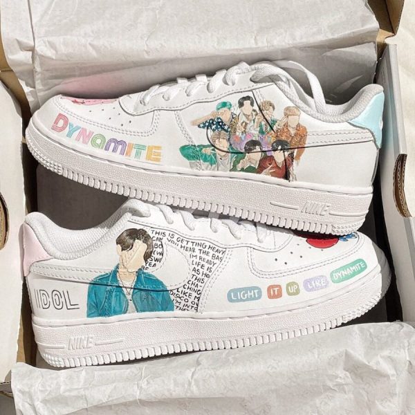 BTS Dynamite Themed Custom Air Force 1