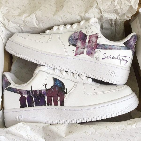 BTS Galaxy Painting Custom Air Force 1