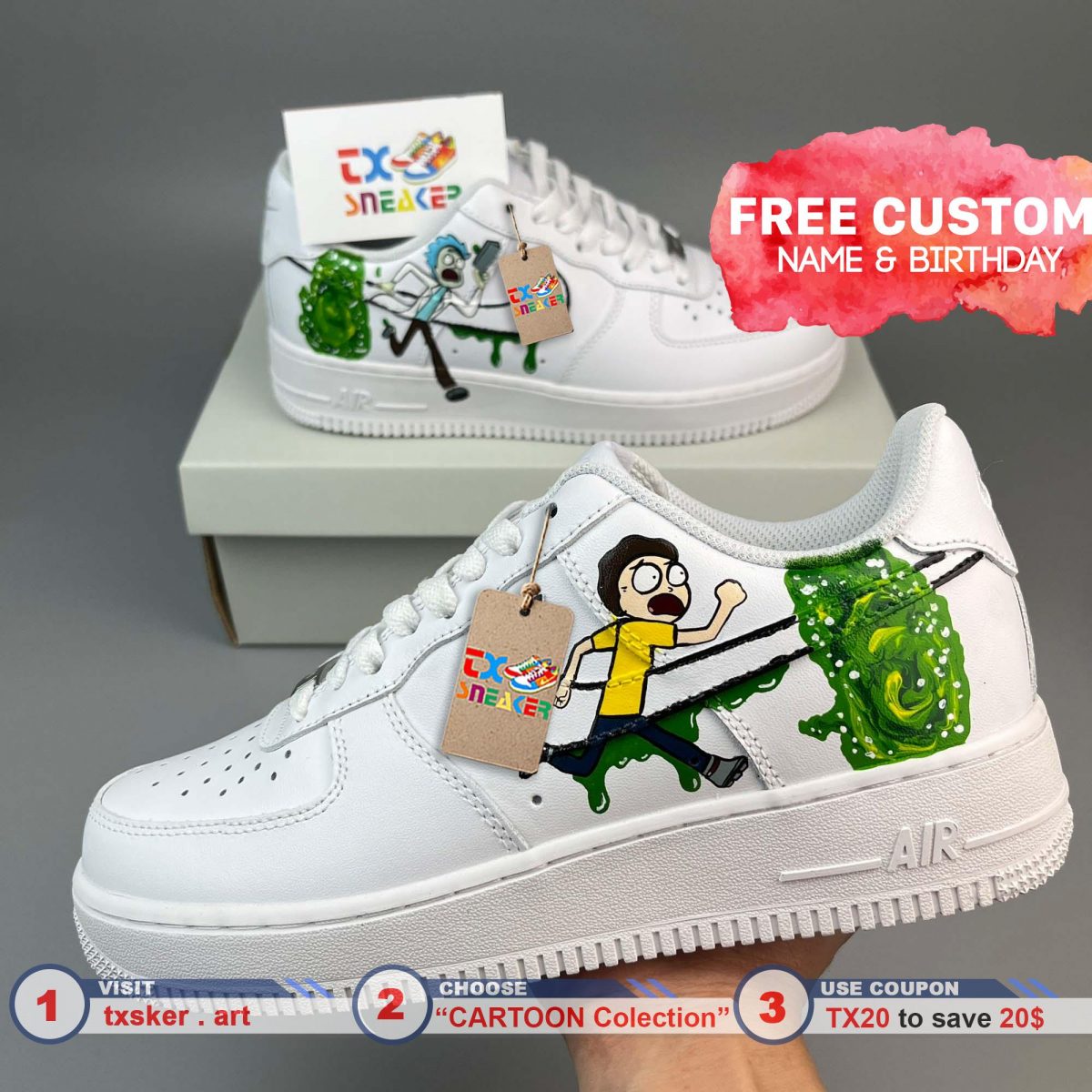 Rick Morty Series Custom Air Force 1