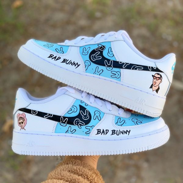 Bad Bunny Handart Custom Air Force 1