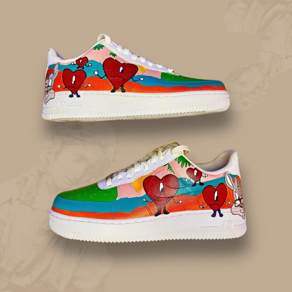 Bad Bunny Handpainted Custom Air Force 1