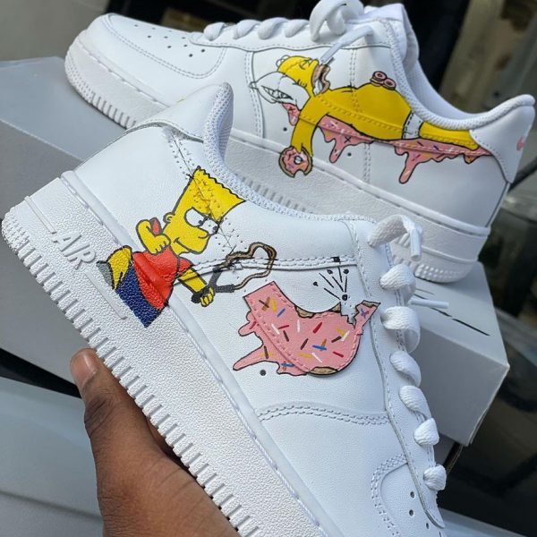 Bart Homer Simpson Custom Air Force 1