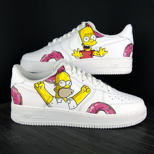 Bart Homer Donuts Custom Air Force 1