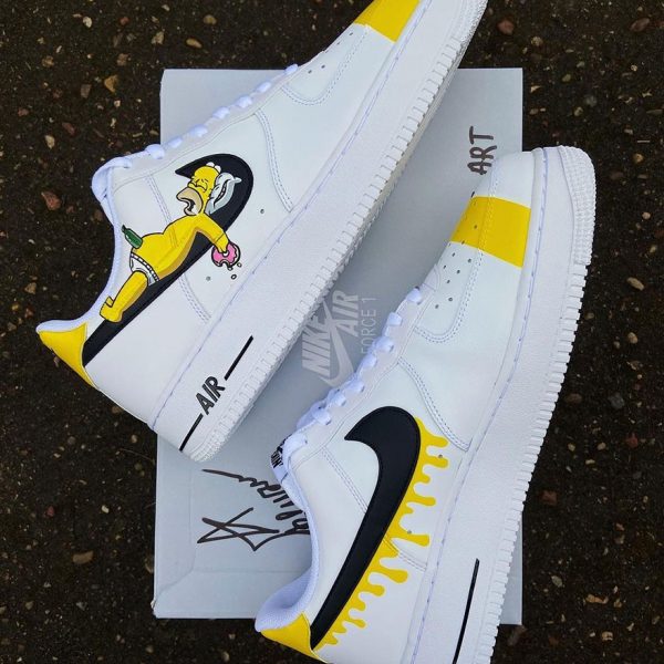 Homer Simpson Dripping Custom Air Force 1