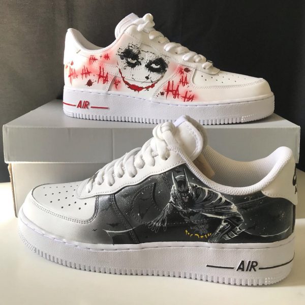 Batman Joker Handpainted Custom Air Force 1