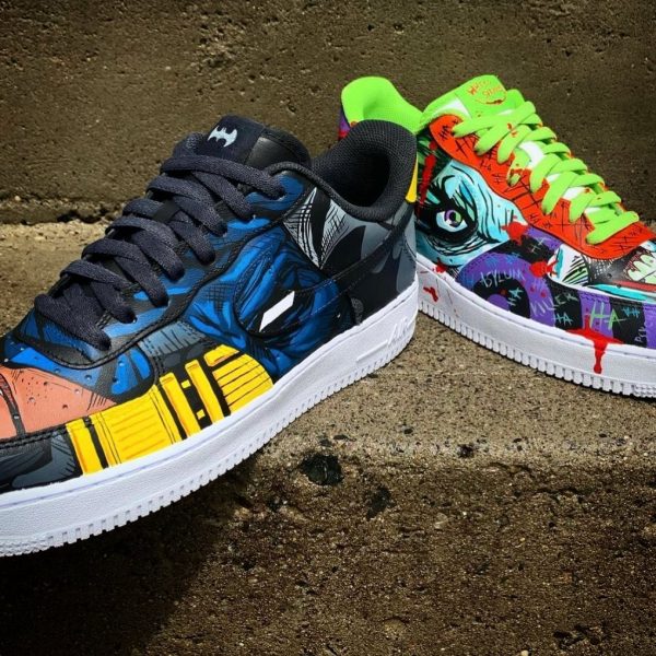 Batman Joker Painted Custom Air Force 1