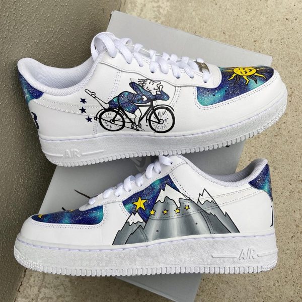 Bicycle Day Painted Custom Air Force 1