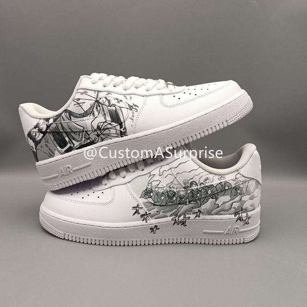 Black White Anime Custom Air Force 1