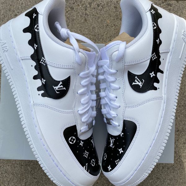 Black LV Drip Custom Air Force 1