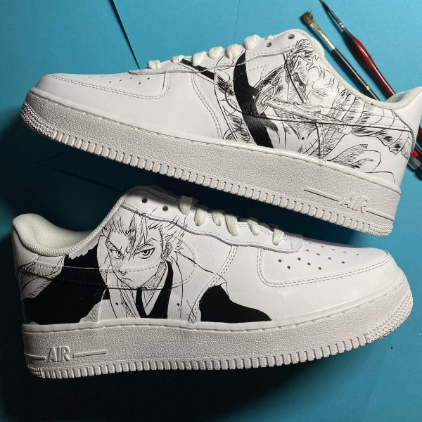 One Piece Bleach Custom Air Force 1