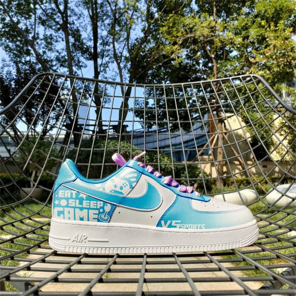 Blue Letters Graffiti Custom Air Force 1