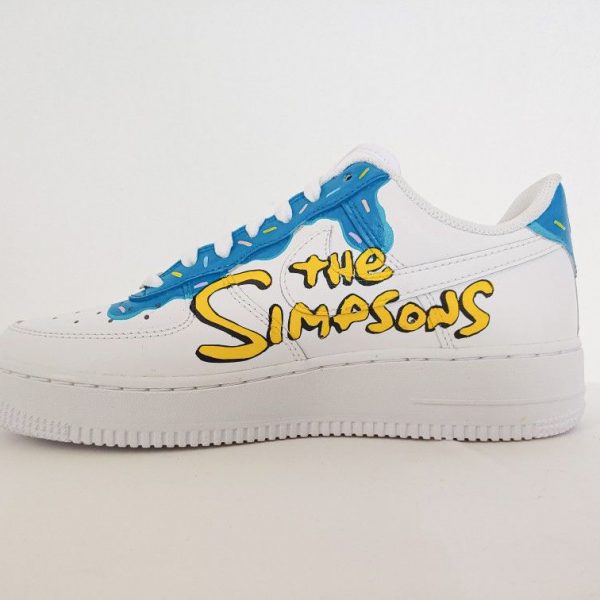 Blue Yellow Simpsons Custom Air Force 1