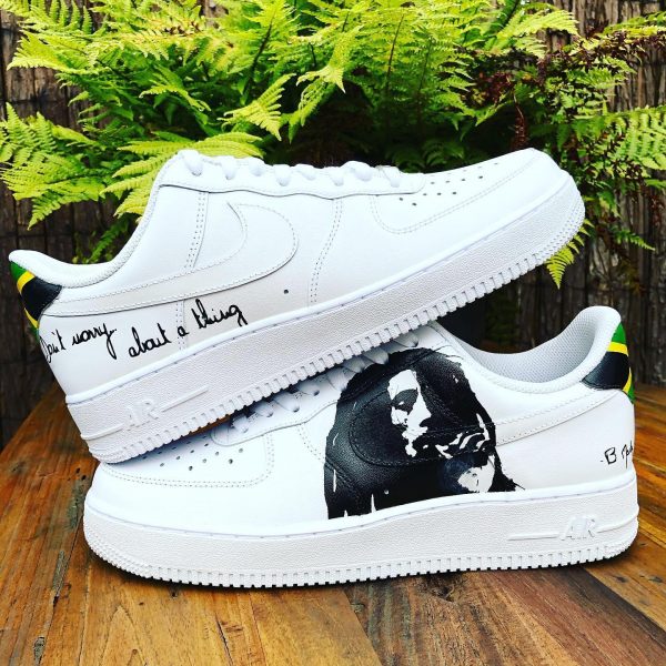 Bob Marley Handpainted Custom Air Force 1