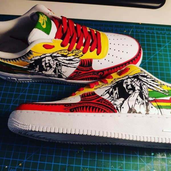 Painted Bob Marley Custom Air Force 1