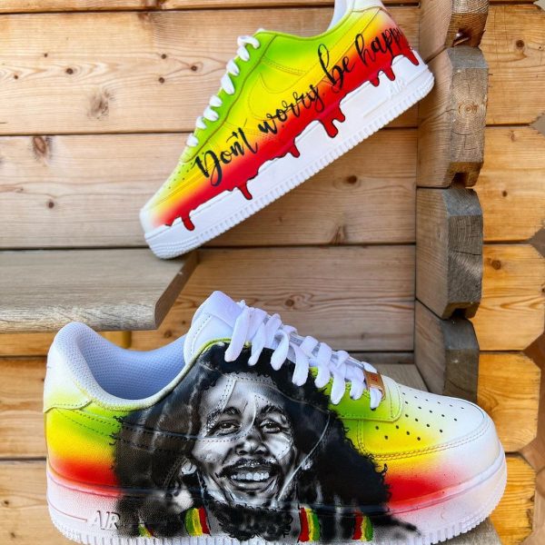 Bob Marley Art Custom Air Force 1