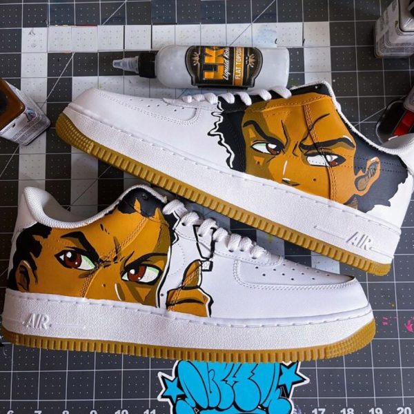 Boondocks Badanna Painting Custom Air Force 1