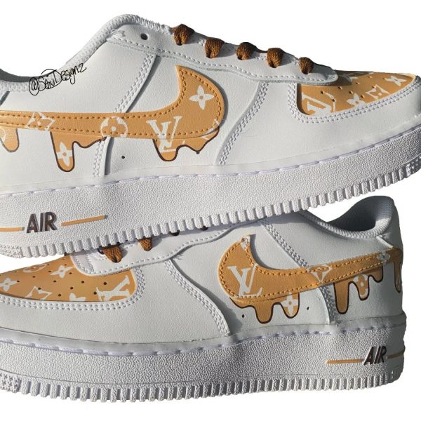 Brown LV Creative Custom Air Force 1