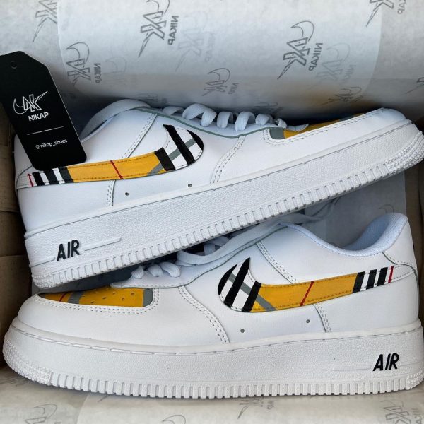 Burberry Pattern Painting Custom Air Force 1