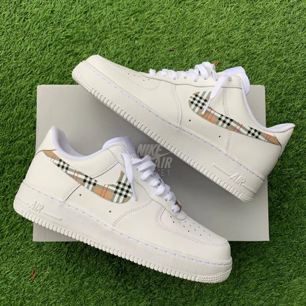 Burberry Pattern Swoosh Custom Air Force 1