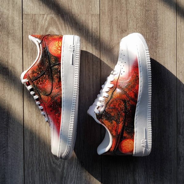 Burn Hand Painted Custom Air Force 1