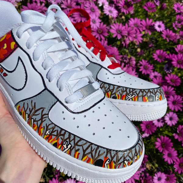 Burning Forest Doodle Custom Air Force 1