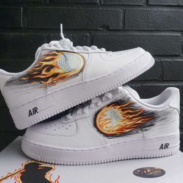 Burning Golfball Custom Air Force 1