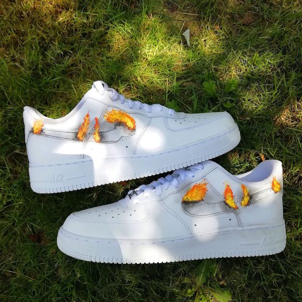 Burning Swoosh Custom Air Force 1