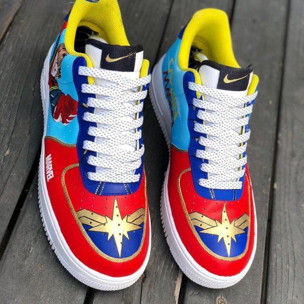 Captain Marvel Painting Custom Air Force 1