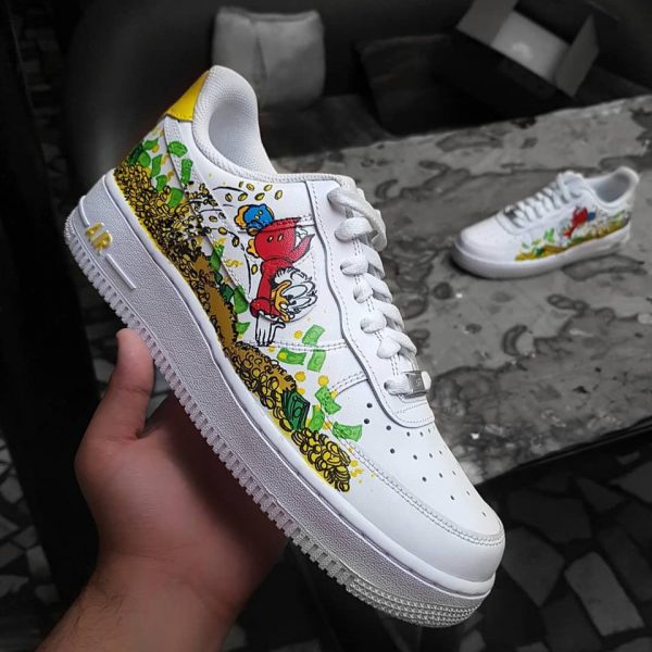 Cartoon Gold Coins Custom Air Force 1