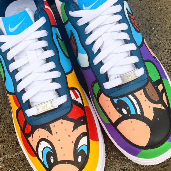 Cartoon Miner Doodle Custom Air Force 1