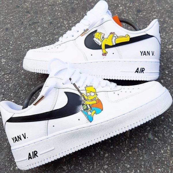 Cartoon Role Black Custom Air Force 1