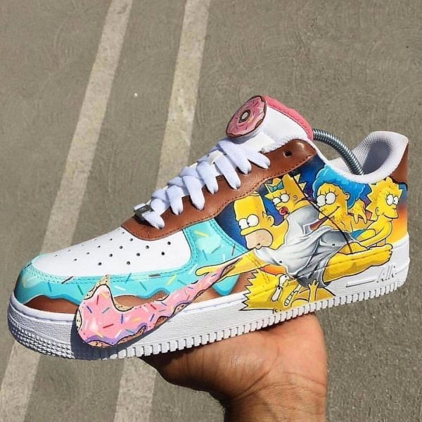 Cartoon Role Yellow Custom Air Force 1