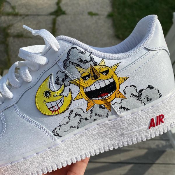 Cartoon Sun Moon Custom Air Force 1