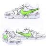 Cartoon drippy green Custom Air Force 1