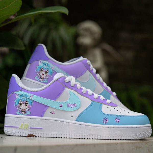 Cat Character Doodle Custom Air Force 1