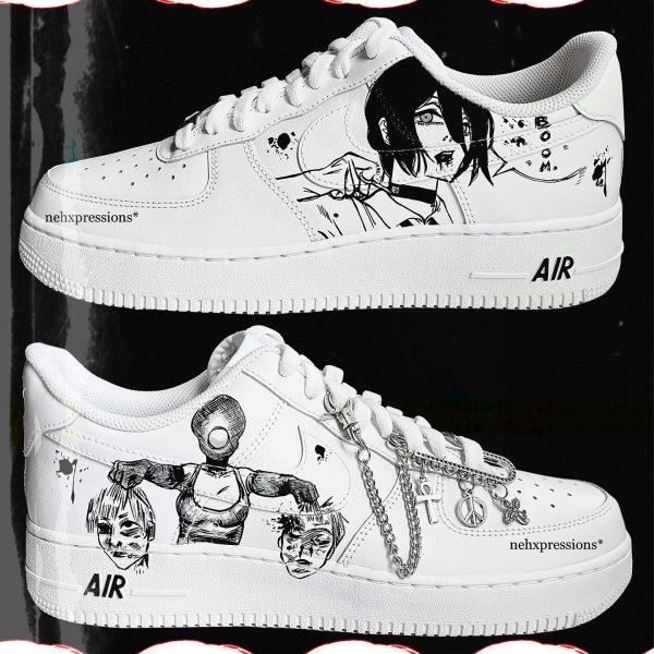 Painted Chainsaw Man Custom Air Force 1