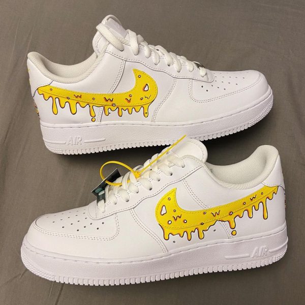 Cheeseburger Painting Custom Air Force 1