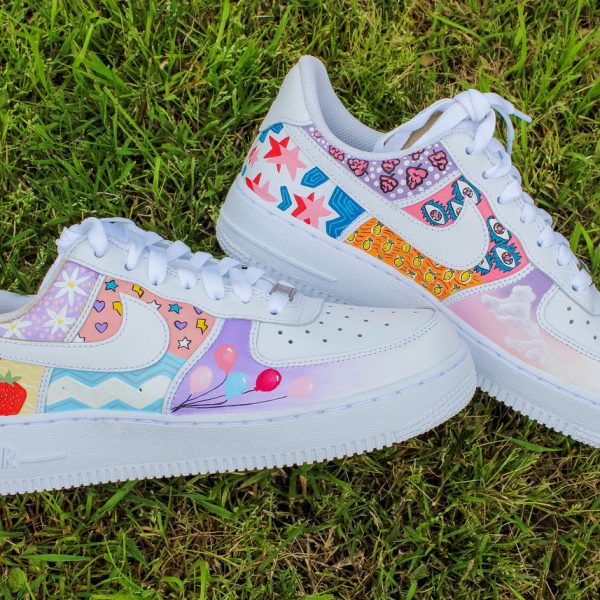 Childlike Cartoon Doodles Custom Air Force 1