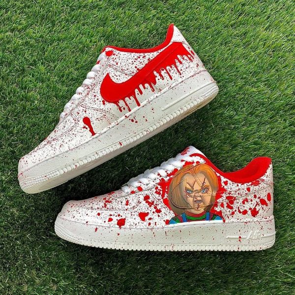 Chucky Halloween Painted Custom Air Force 1