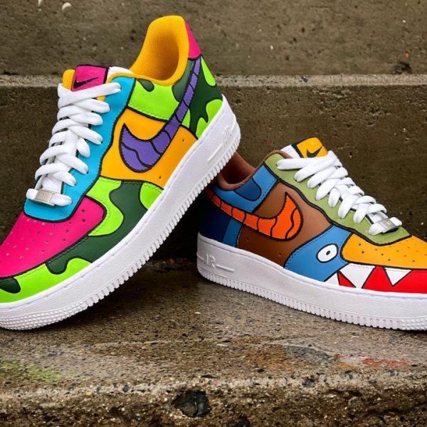 Colorful Cartoon Doodles Custom Air Force 1