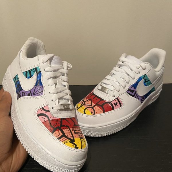 Colorful Cartoon Painting Custom Air Force 1