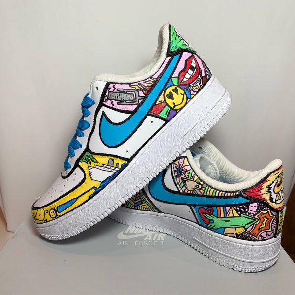 Colorful Childish Graffiti Custom Air Force 1