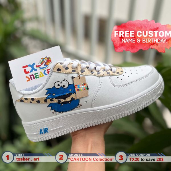 Cookie Monster Swoosh Custom Air Force 1