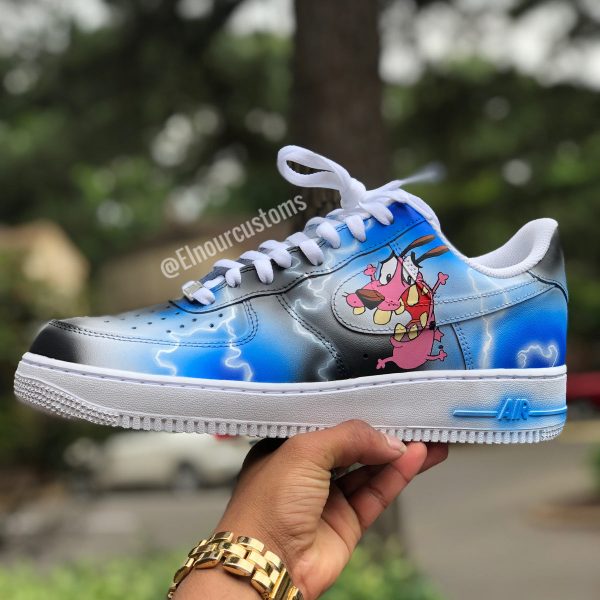 Cowardly Dog Painted Custom Air Force 1