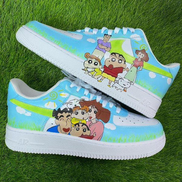 Crayon Shin Painted Custom Air Force 1