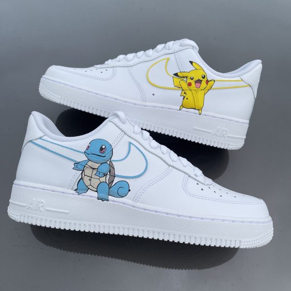 Pokemon Pikachu Squirtle Custom Air Force 1