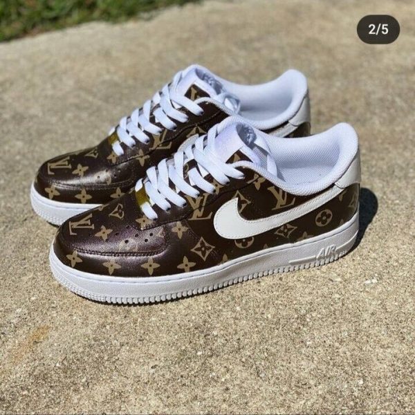 Brown LV Pattern Custom Air Force 1