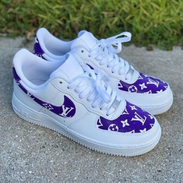 Blue LV Pattern Custom Air Force 1